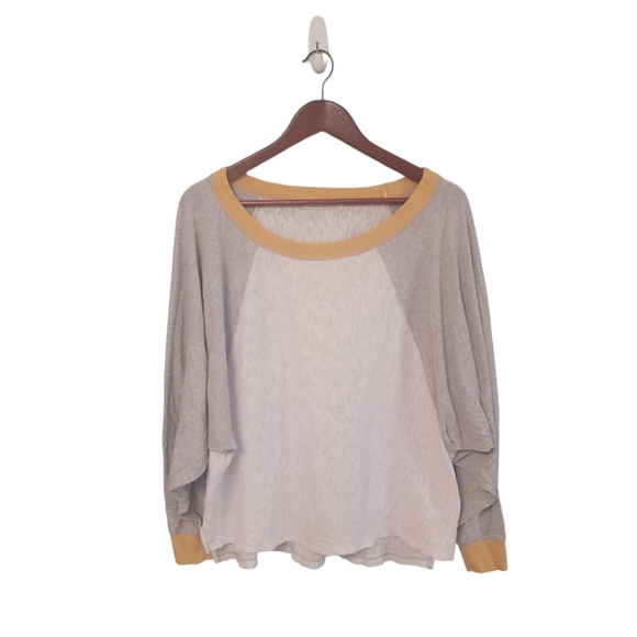 We The Free Tops - We The Free Womens Raglan Ivory Heather Oversize Top Size Large